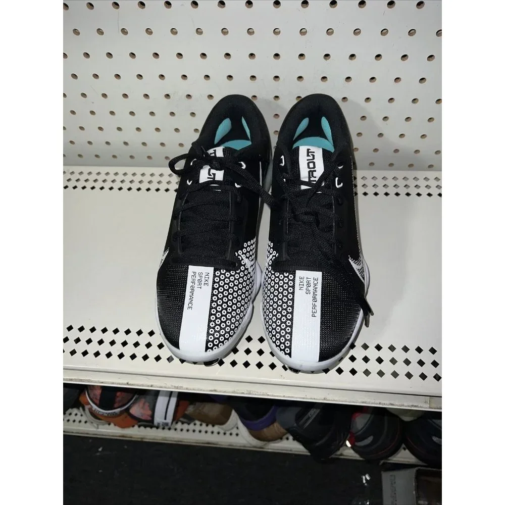 Nike Force Zoom Trout 7 Pro Mens Metal Baseball Cleats Size 8.5 Black White